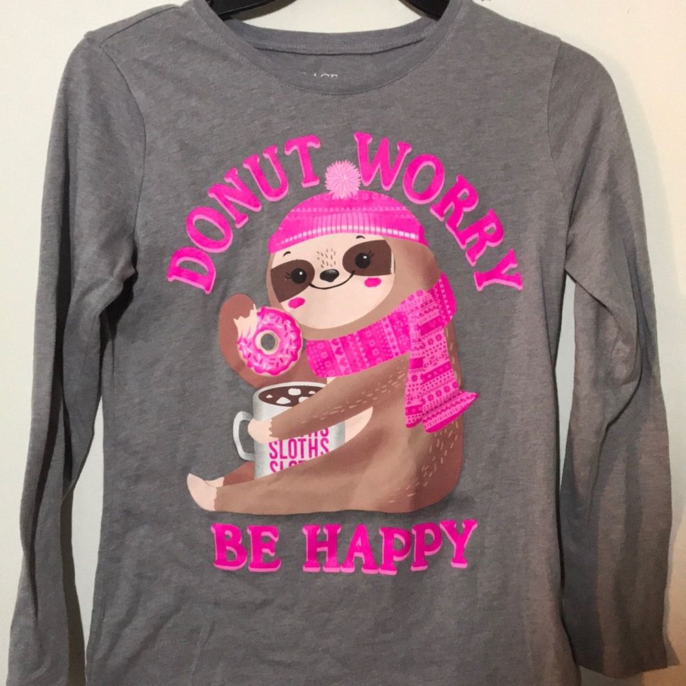 Donut Worry Be Happy sloth shirt